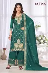Safina By Banwery Chinon With Embroidered Kurti With Bottom Dupatta Suppliers In India
